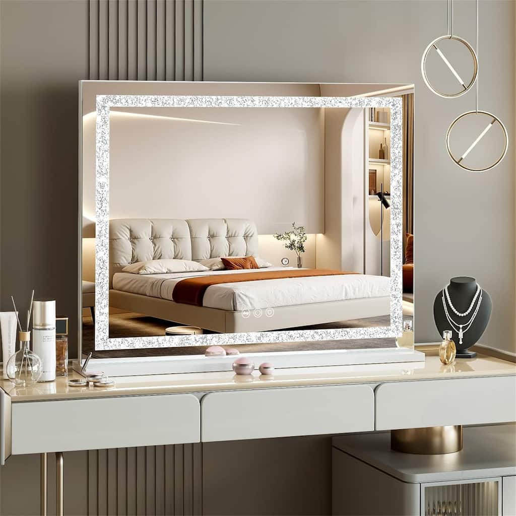 Crystal Light Strip Vanity Mirror