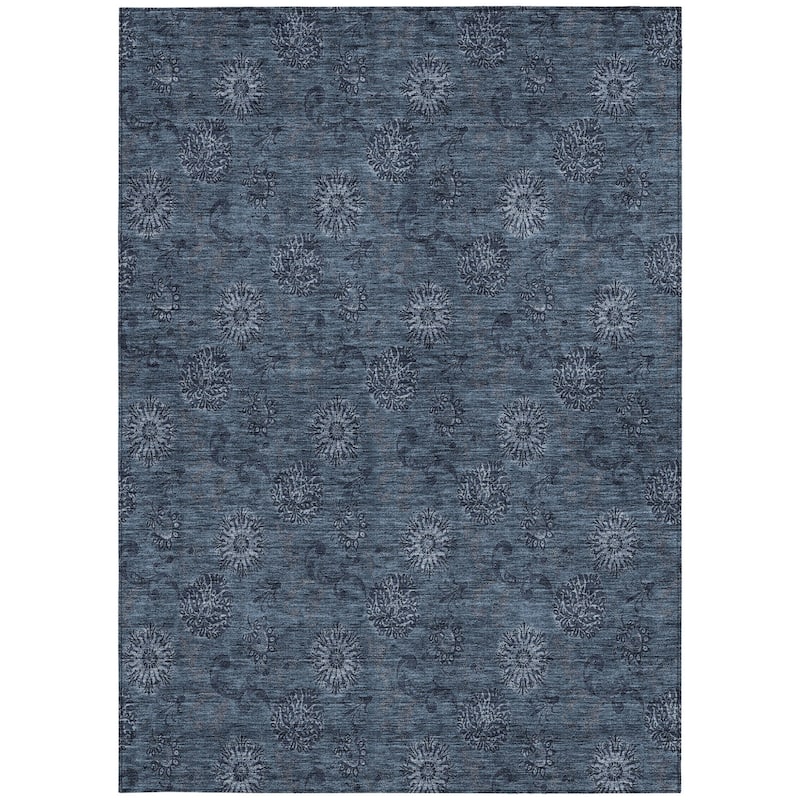 HomeRoots Floral Transitional Rectangle Outdoor Rug