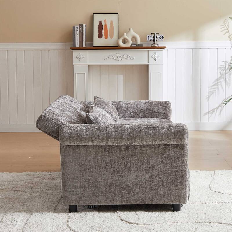 58.27 "cushioned sofa bed with adjustable backrest