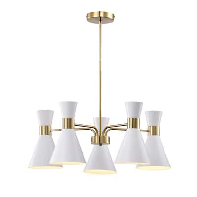 Mariet 25 Inch Modern Geometric Chandelier 5 Light - N/A