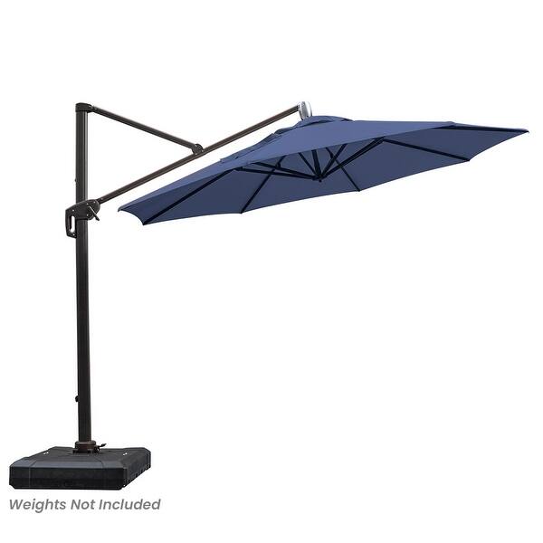 Shop Black Friday Deals On Crestlive Products 11 Foot Patio Hanging Offset Cantilever Umbrella Overstock 31633738