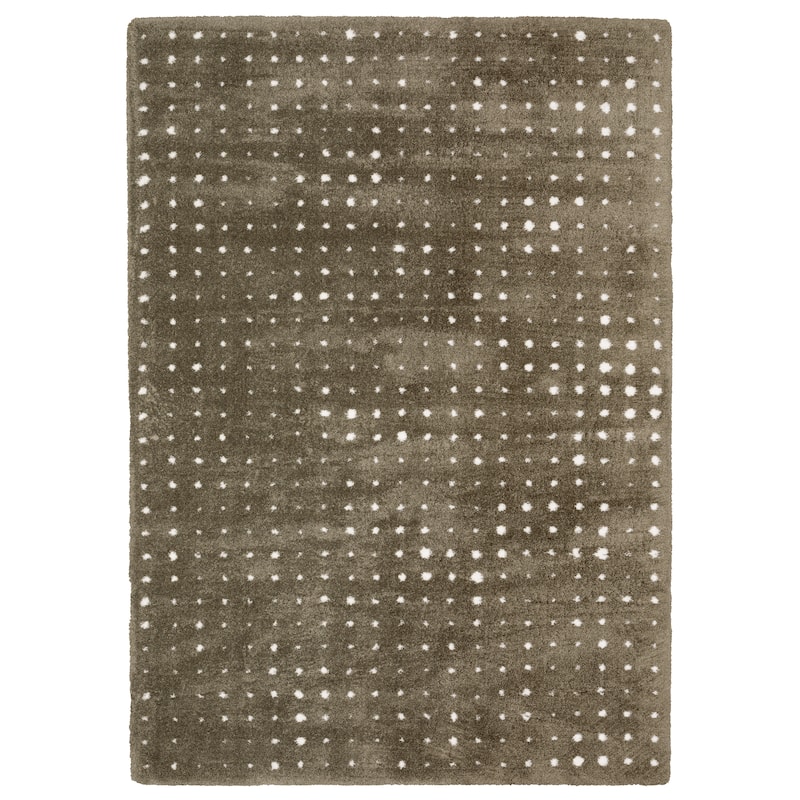 Style Haven Genoa Geometric Dots Area Rug - Mink Brown/ Ivory - 2' x 3' - Rectangle