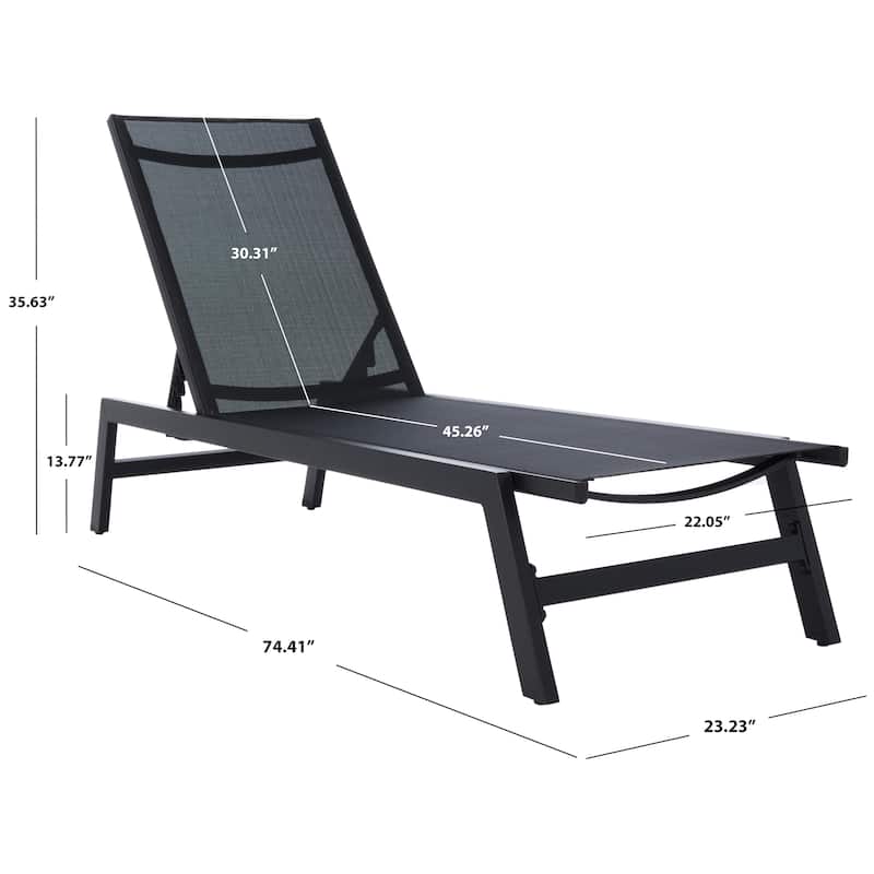 SAFAVIEH Outdoor Jaylah Chaise Lounge Chair - 74Wx23Dx14H