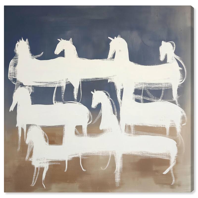Phantom Herd Canvas by Art Remedy, Gallery Wrapped - 16" x 16"