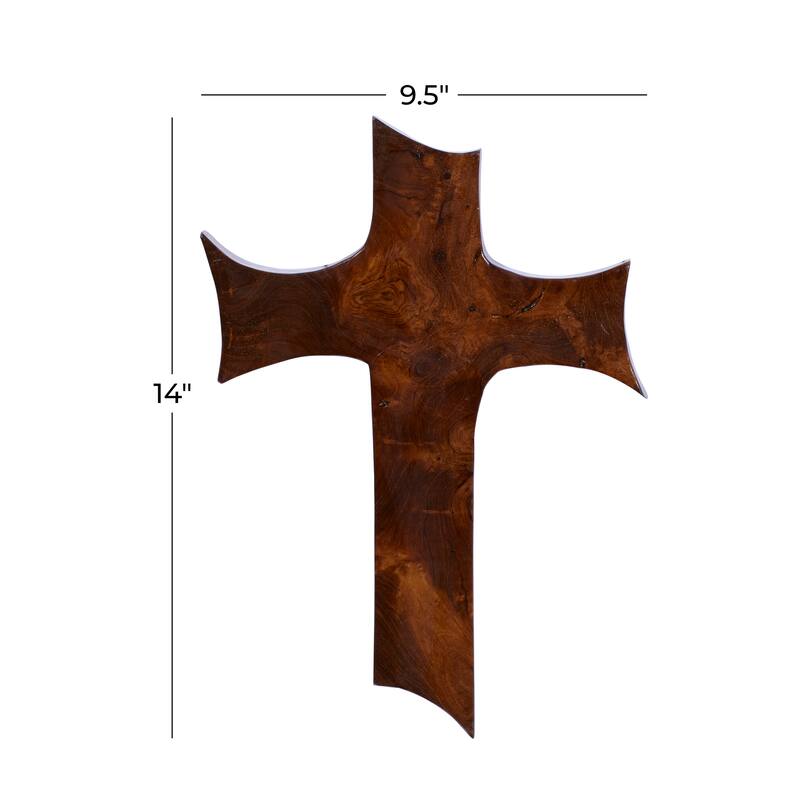 Brown Teak Wood Eclectic Style Wall Decor