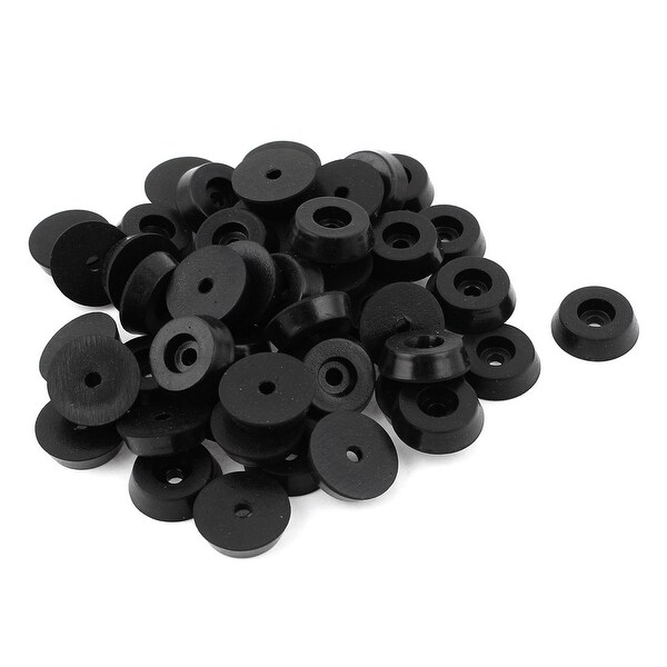 Unique Bargains 57 Pcs Antislip Rubber Round 7mm Chair Foot Cover Table Furniture Leg Protector Balck