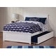 preview thumbnail 32 of 64, Nantucket Solid Wood Platform Bed with Matching Footboard & Twin Trundle White - Full