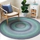 preview thumbnail 80 of 146, SAFAVIEH Handmade Braided Chandrima Cotton Rug 3' Round - Grey/Green