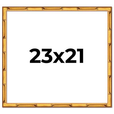 23x21 Frame Gold Bamboo Picture Frame Modern Photo Frame Includes UV Acrylic Shatter Guard Front Acid Free Foam Backing Board