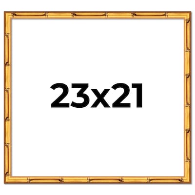 23x21 Frame Gold Bamboo Solid Wood Picture Frame | 1 Inch Moulding