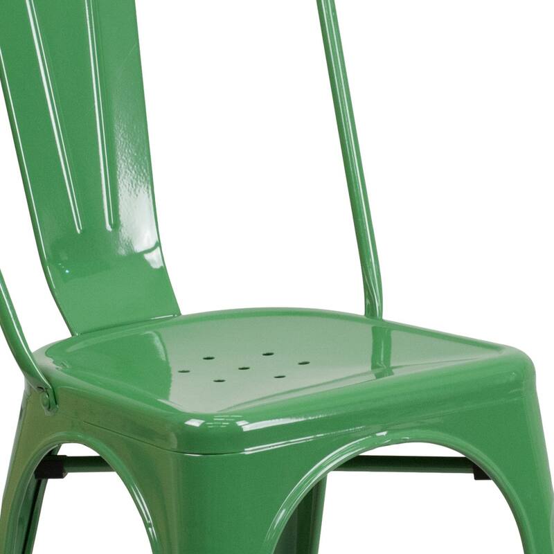 Metal Indoor/ Outdoor Stackable Bistro Chair (Set of 4)