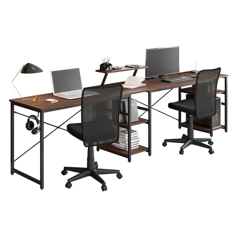 Versatile L-Shaped Computer Desk with Adjustable Shelves, Accessory Holder, and Scratch-Resistant Steel Frame
