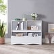 preview thumbnail 23 of 26, Stylish Kid's Toy Storage Organizer with Bookcase, Multi-Functional Nursery Storage Cubby Cabinet for Playroom and Bedroom White