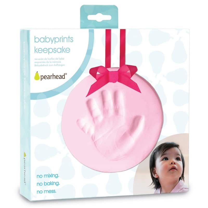 Curata Pink Babyprints Keepsake Pink 6"Ornament with Clay Tools and Instructions
