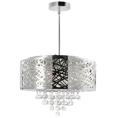 Eternity 9 Light Drum Shade Chandelier With Chrome Finish - Stainless Steel
