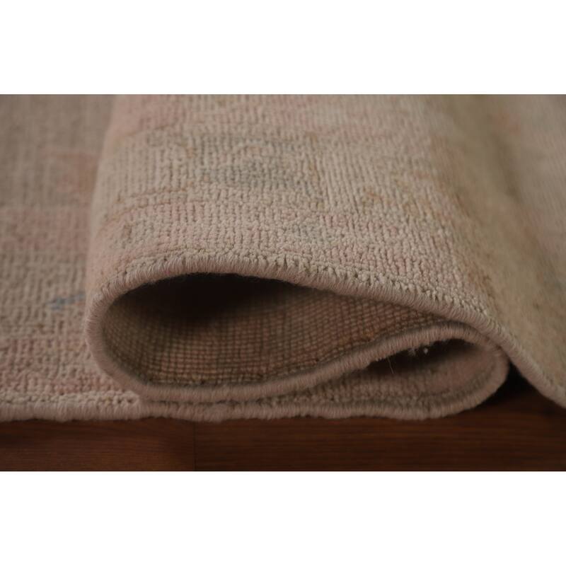 Oushak Oriental Runner Rug Hand-knotted Vegetable Dye Wool Carpet - 2'6"x 9'8"