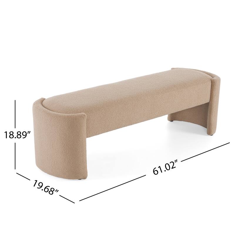 Light Camel Ottoman Bench Hallway Bench Lounge Bench, Window Bench Vanity Bench Dining Bench Leisure Bench
