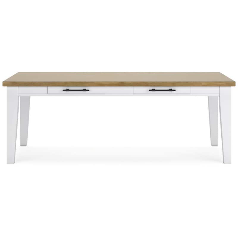 Signature Design by Ashley Ashbryn White/Natural Dining Table and 2 Chairs and Bench