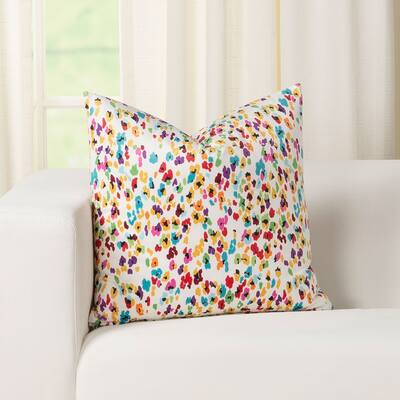 Swan Lake Floral Printed Plush Throw Pillow