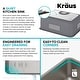 preview thumbnail 67 of 87, KRAUS Dex Stainless Steel Single Bowl Undermount Kitchen Bar Sink