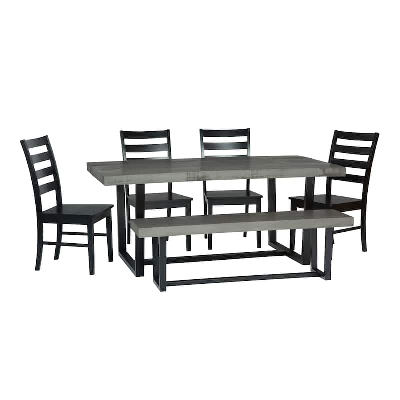 Middlebrook Solid Wood 7-Piece Dining Set with Ladder Back Chairs
