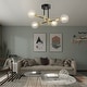 preview thumbnail 5 of 7, Maxax 4 - Light Sputnik Modern Linear Chandelier with Wrought Iron Accents