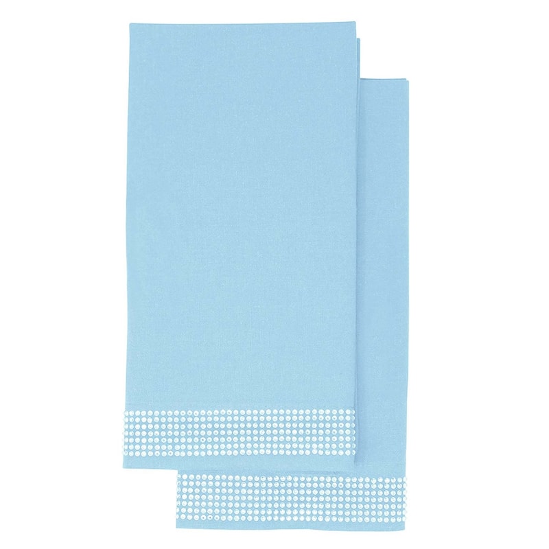 Sparkles Home Rhinestone Napkin (Set of 2) - N/A - Light Blue
