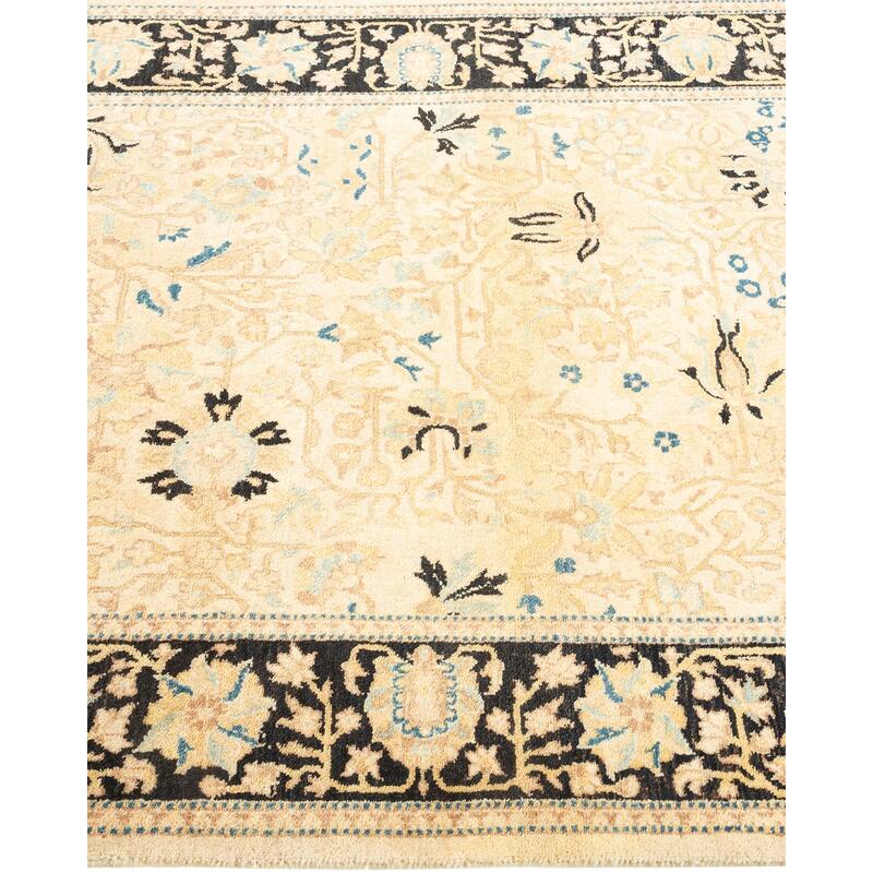 Overton Handknotted Wool Traditional Oriental Ivory Area Rug - 3' x 5'