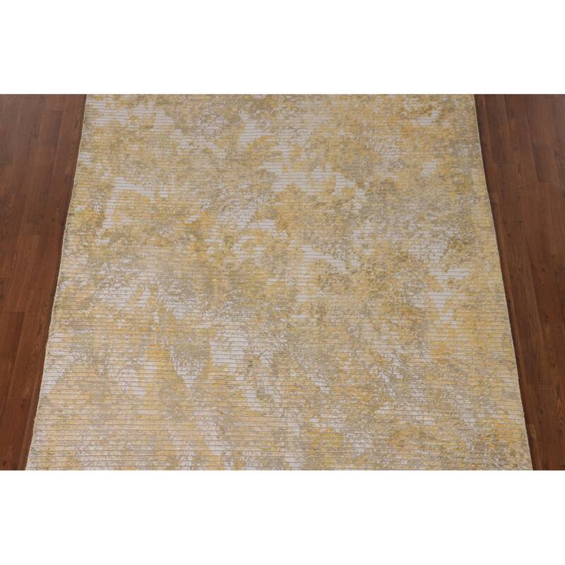 All-Over Abstract Oriental Area Rug Hand-Knotted Wool Carpet - 5'7" x 7'8"