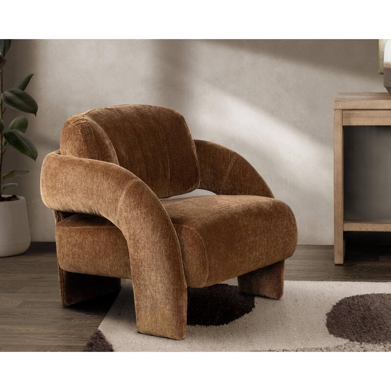 Classic Home Salino Upholstered Fabric Lounge Accent Chair