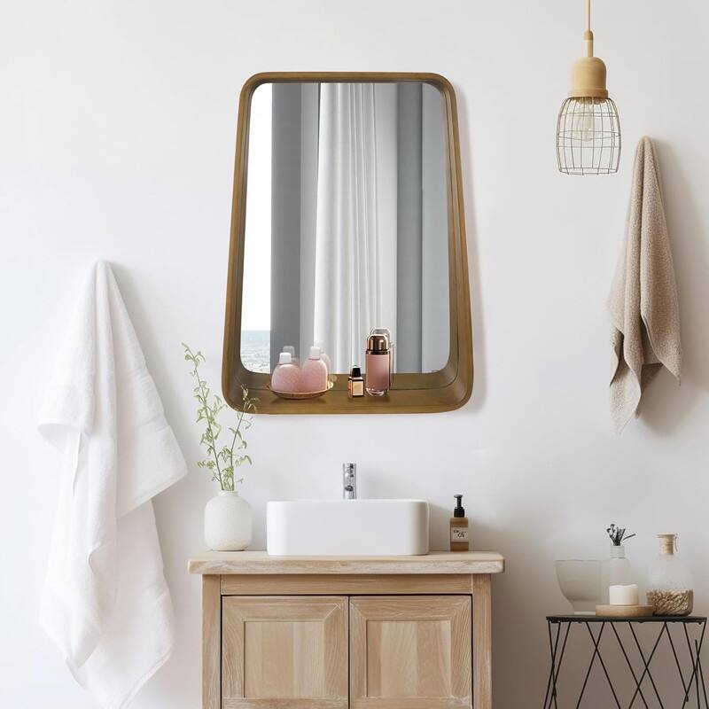 1 Piece Multifunctional Vanity Mirror with Shelf - 18"x24"