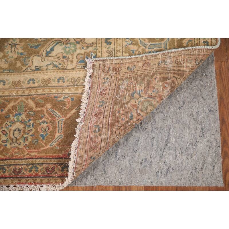 Hand Knotted Oriental 100% Wool Carpet Traditional Floral Coral Kashan Area Rug - 9' 1'' X 6' 5''