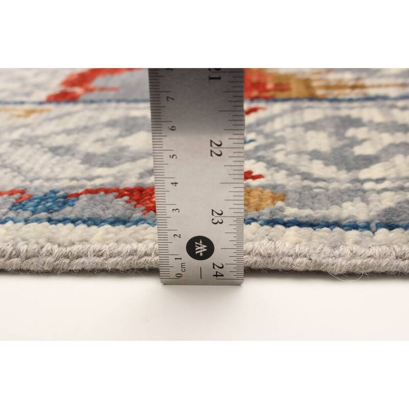 ECARPETGALLERY Hand-knotted Mystique Grey Wool Rug - 4'1 x 6'1