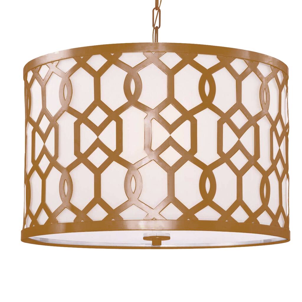 Libby Langdon for Crystorama Jennings 5 Light Aged Brass Chandelier - 24.25'' W x 17.75'' H