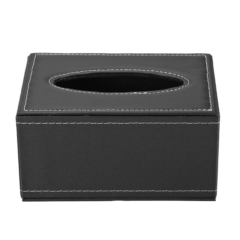6.7x4.7x3.1" Tissue Box Cover, PVC Leather Waterproof Napkin Dispenser