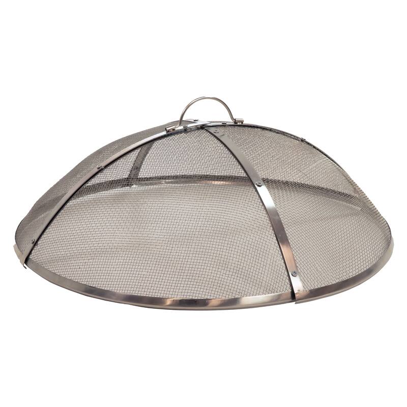 Sunnydaze Round Stainless Steel Fire Pit Spark Screen - 36" Diameter