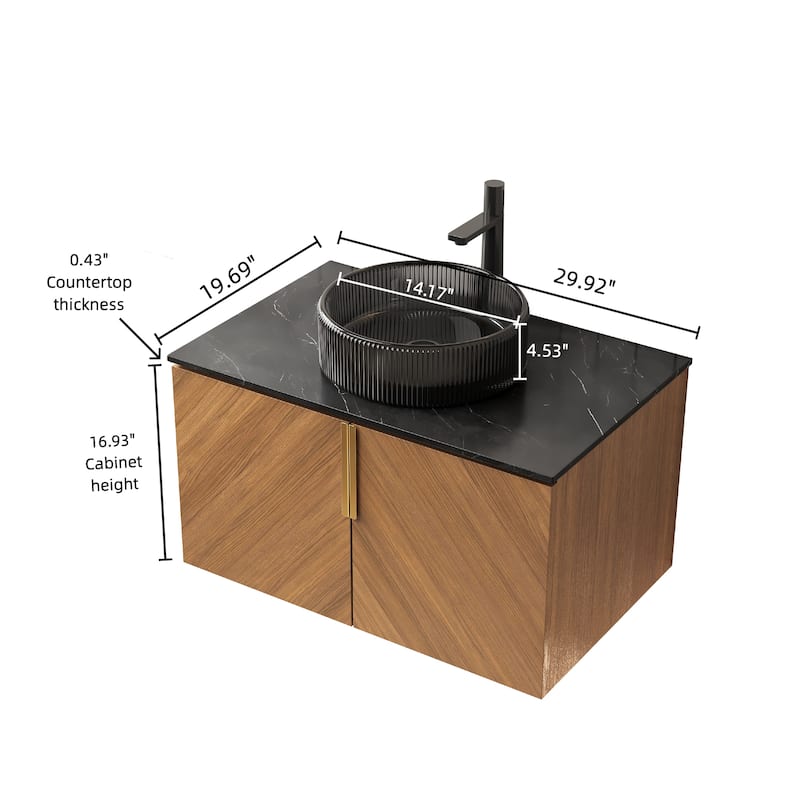 Wall-Mounted Bathroom Vanity with Sink