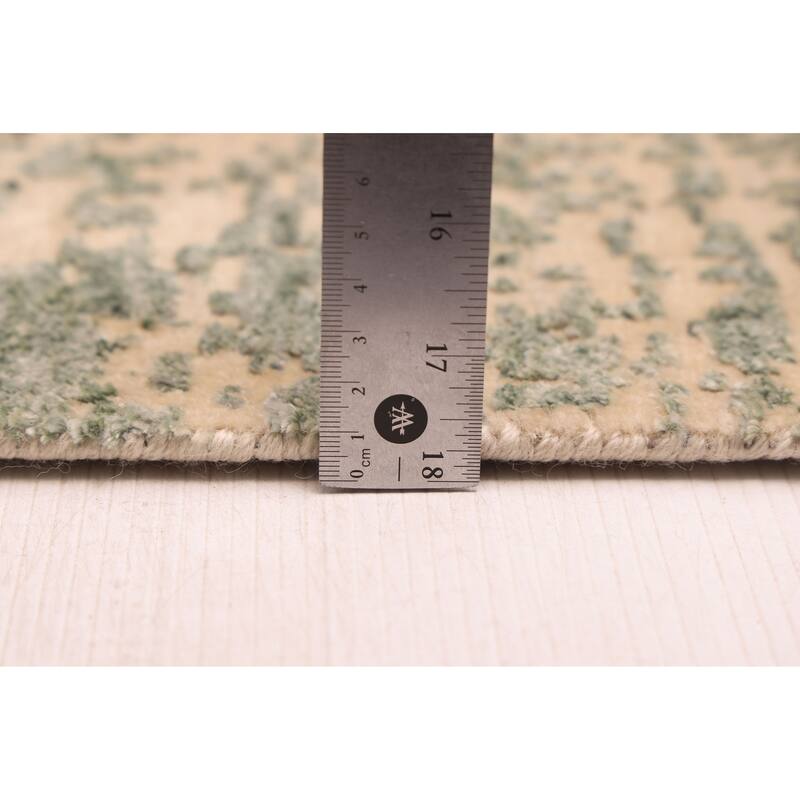 ECARPETGALLERY Hand-knotted Legacy Dark Green Silk, Wool Rug - 2'6 x 12'1