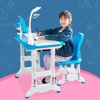 Height and Angle Adjustable Height Adjustable Study Desk And Chair Set ...