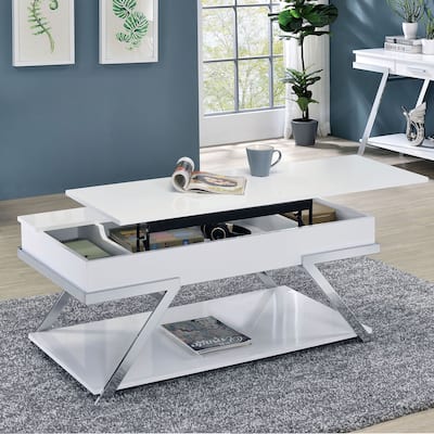 Cas Modern White Lift-top Coffee Table by Furniture of America