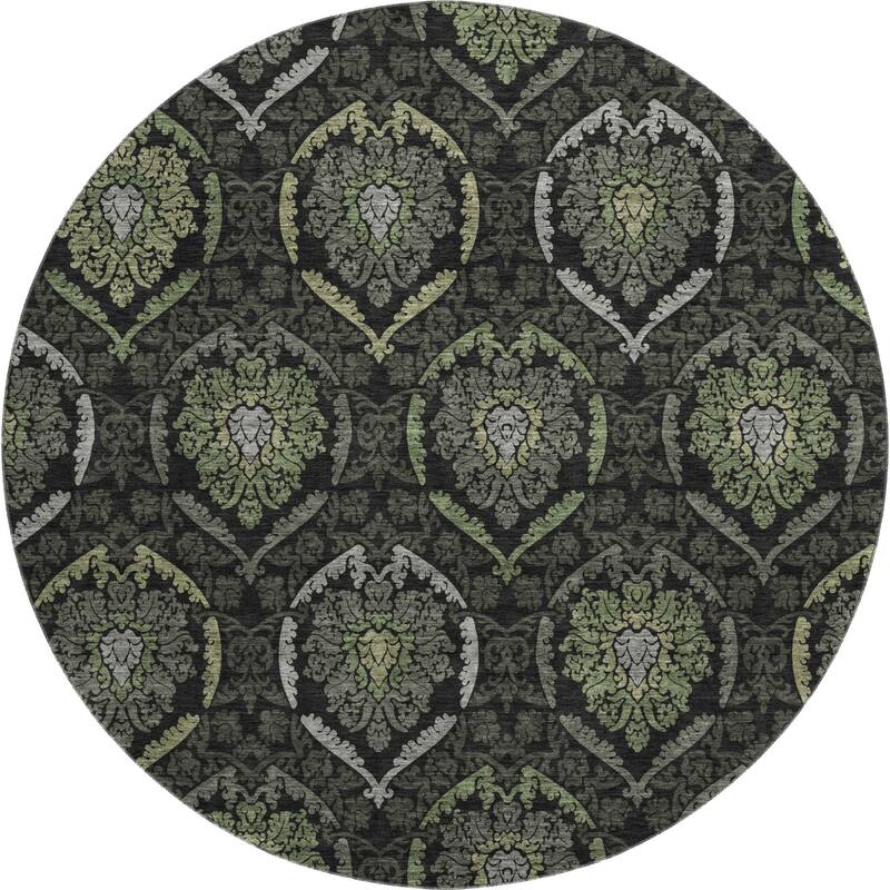 Premium Washable Super Soft Damask Glam Mayfield Rug