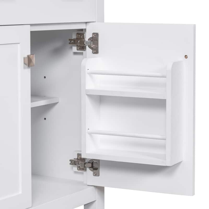 Modern Single Bathroom Vanity with 2 Doors and a Shelf