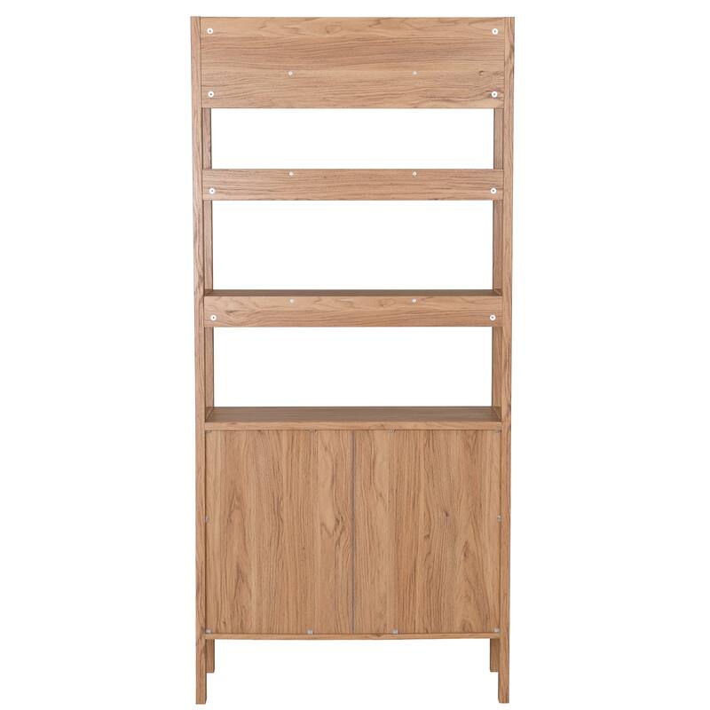 SAFAVIEH Glapelle 4-Shelf 2-Door Bookcase - 33"W x 14"D x 71"H
