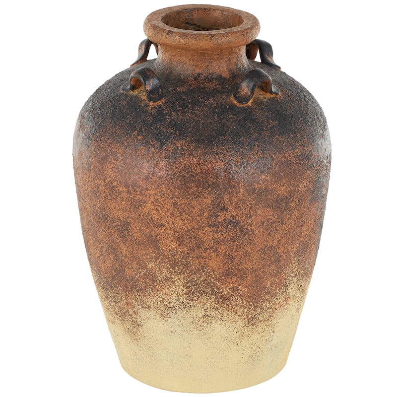 Copper Magnesium Oxide Textured Ombre Antique Amphora Vase