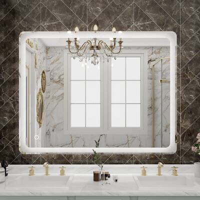 LED Smart Bathroom Vanity Mirror Wall-Mounted, 28"x36" Dimmable