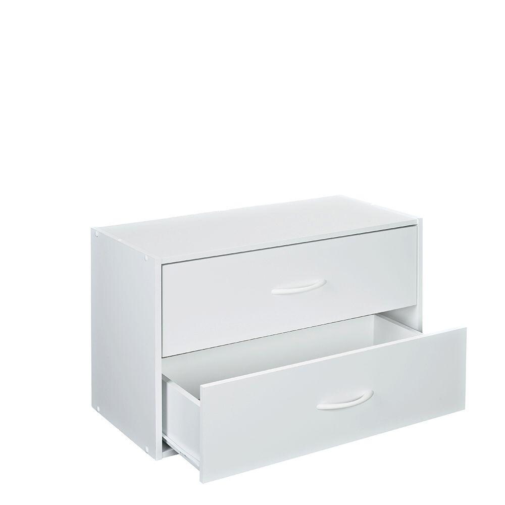 Closetmaid 156600 Stackable 2-Drawer Storage Organizer, White