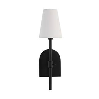 Mililani 17.38" Height Wall Sconce, Black - 5  x  17.38 x 7