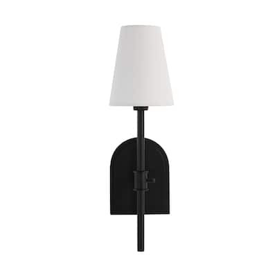 Mililani 17.38" Height Wall Sconce, Black - 5 x 17.38 x 7
