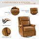 preview thumbnail 4 of 88, Echidna 29.6" Transitional Genuine Leather Swivel Rocker Nursery Chair with Nailhead Trim by HULALA HOME
