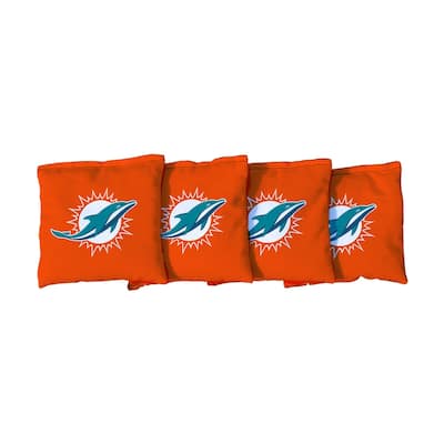 Miami Dolphins NFL Football Orange Cornhole Bags